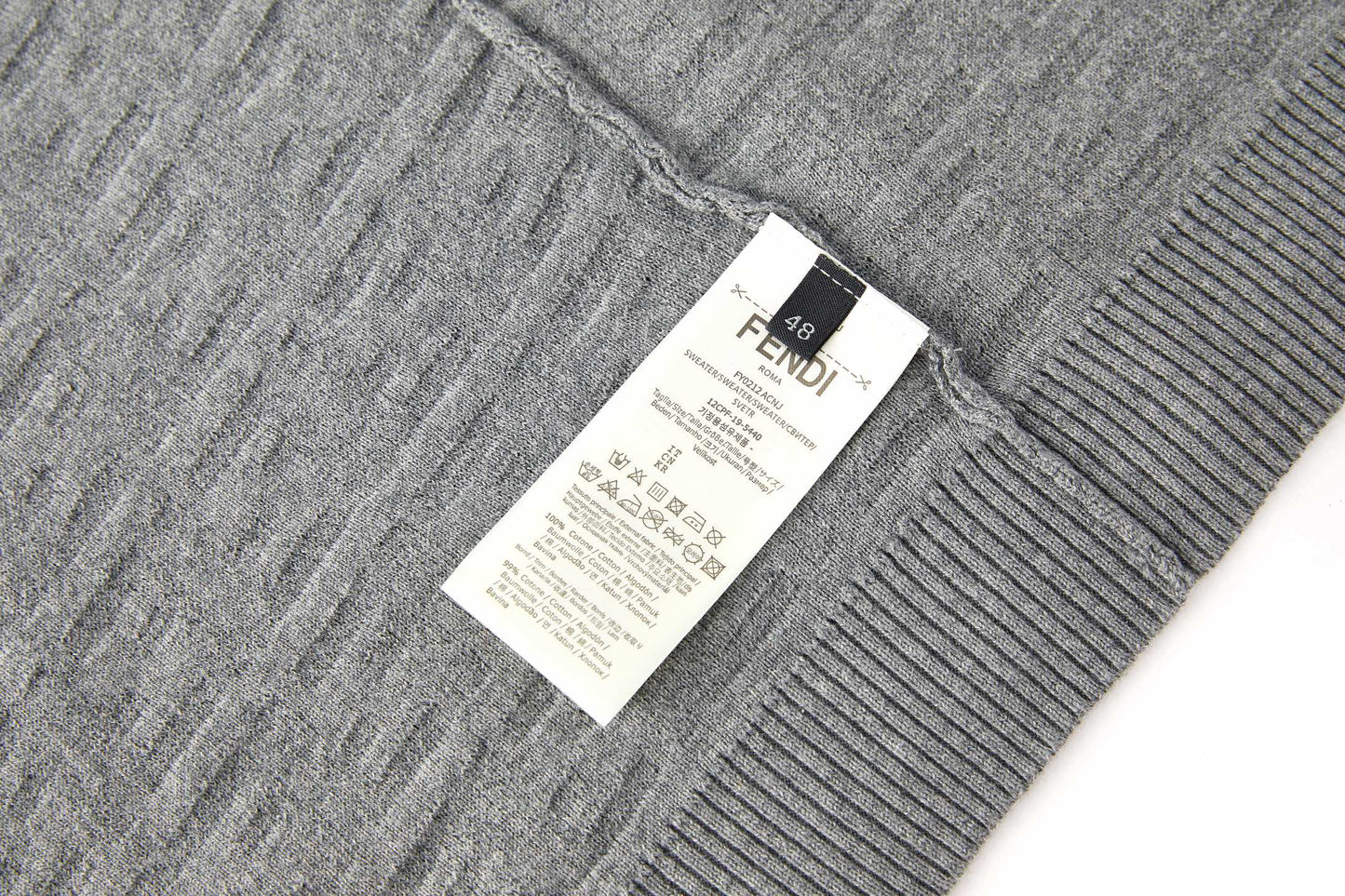 Fendi Double FF Jacquard Knit Polo Shirt