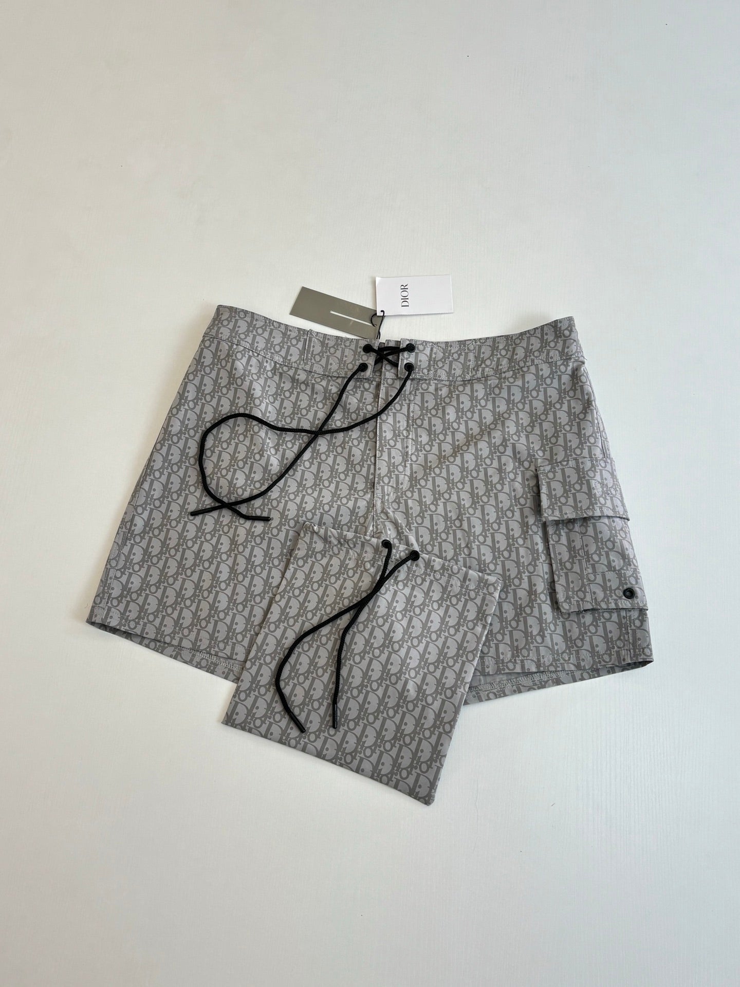 Dior Full Print Letter Beach Shorts – 25SS Collection