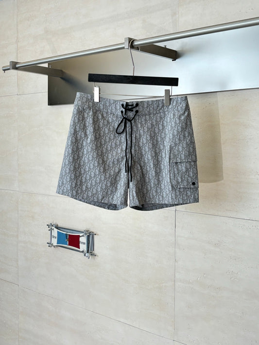 Dior Full Print Letter Beach Shorts – 25SS Collection