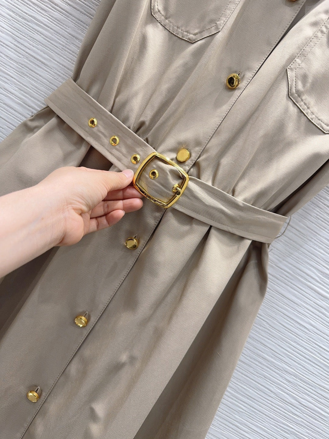 Celine Triomphe Embroidery Double Pocket Dress – Spring/Summer Collection