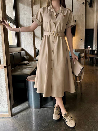 Celine Triomphe Embroidery Double Pocket Dress – Spring/Summer Collection