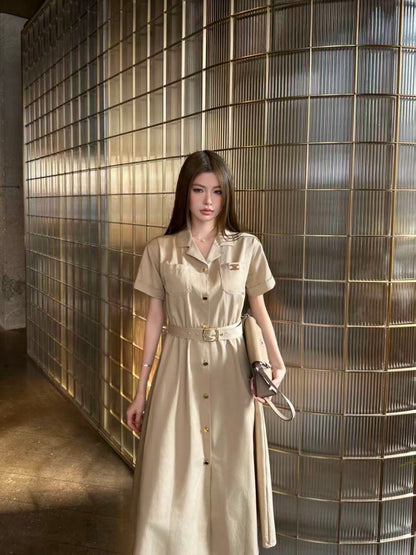 Celine Triomphe Embroidery Double Pocket Dress – Spring/Summer Collection