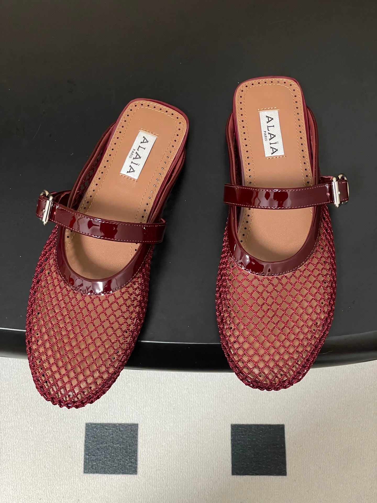 Alaïa Crystal Fishnet Ballet Mules – Spring/Summer Collection – 2026SS
