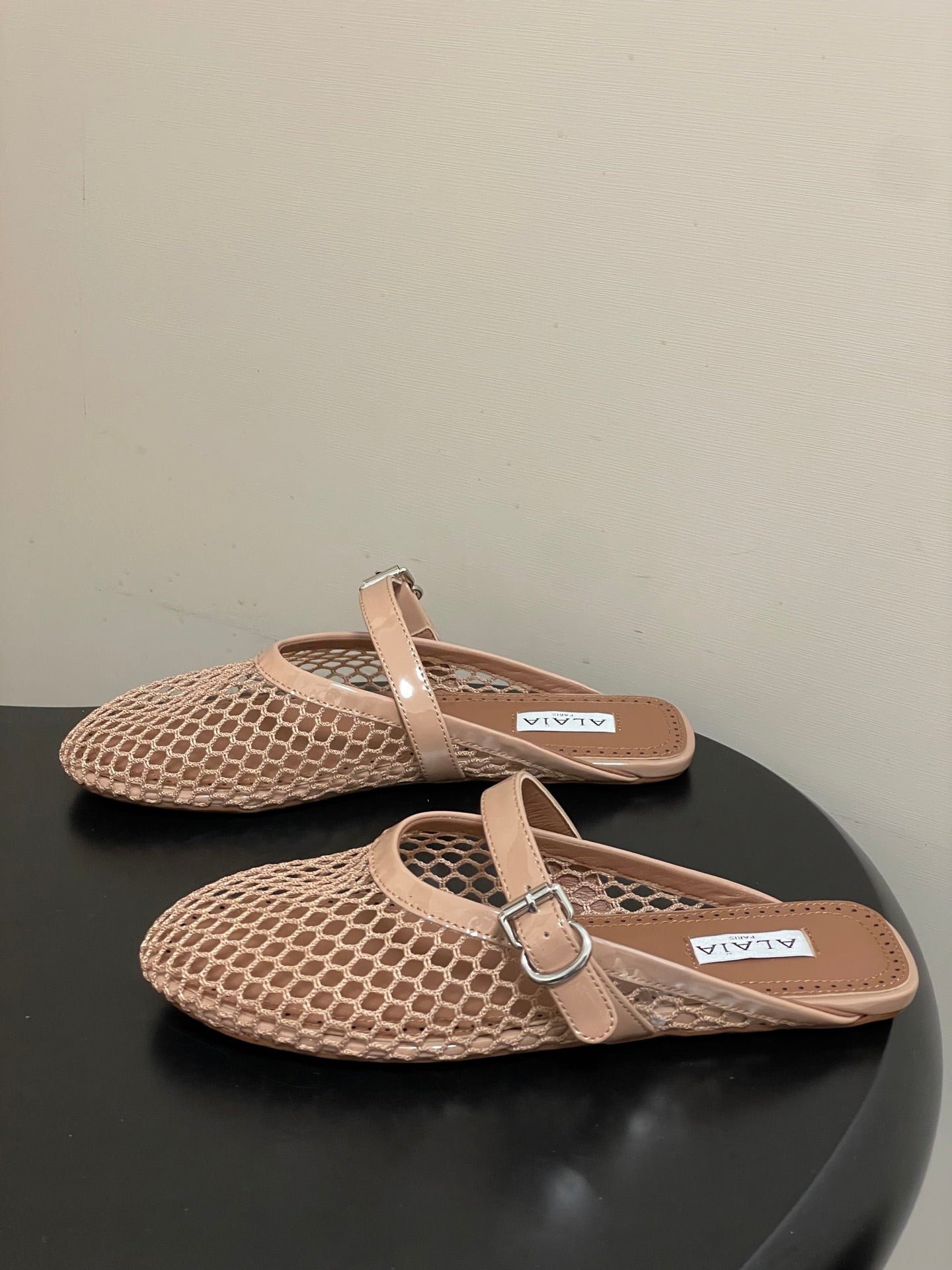 Alaïa Crystal Fishnet Ballet Mules – Spring/Summer Collection – 2026SS