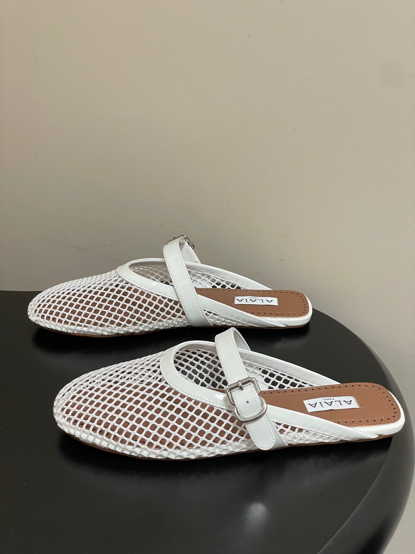Alaïa Crystal Fishnet Ballet Mules – Spring/Summer Collection – 2026SS