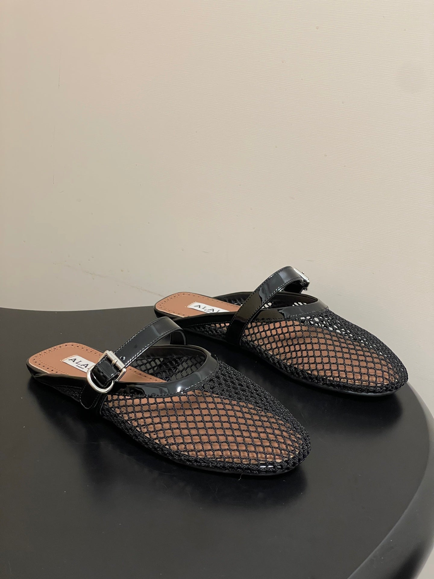 Alaïa Crystal Fishnet Ballet Mules – Spring/Summer Collection – 2026SS