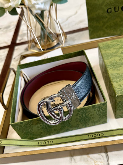 Gucci Leather Belt with Original Brass Buckle