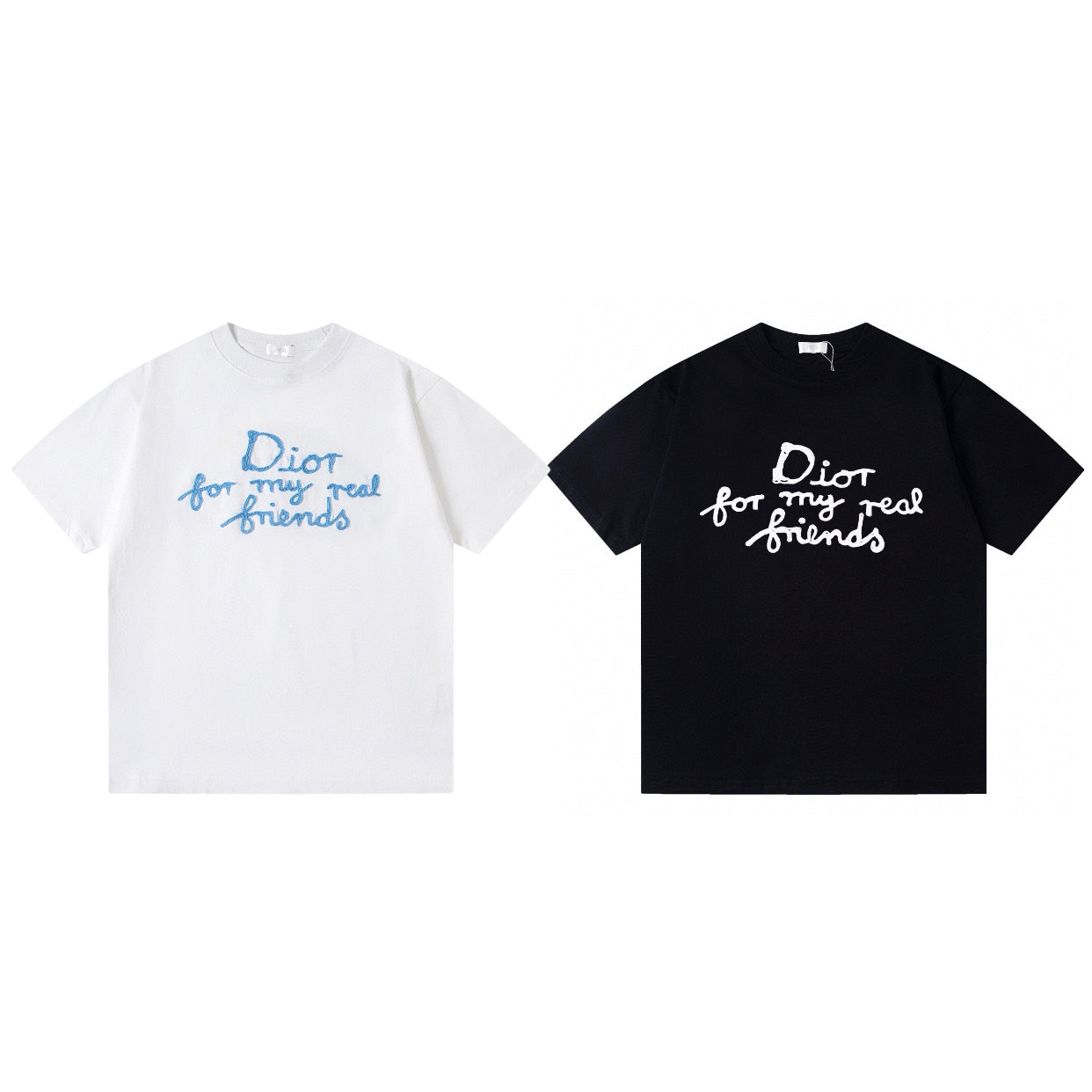 Dior Cursive Embroidered Letter Print T-Shirt – 26SS