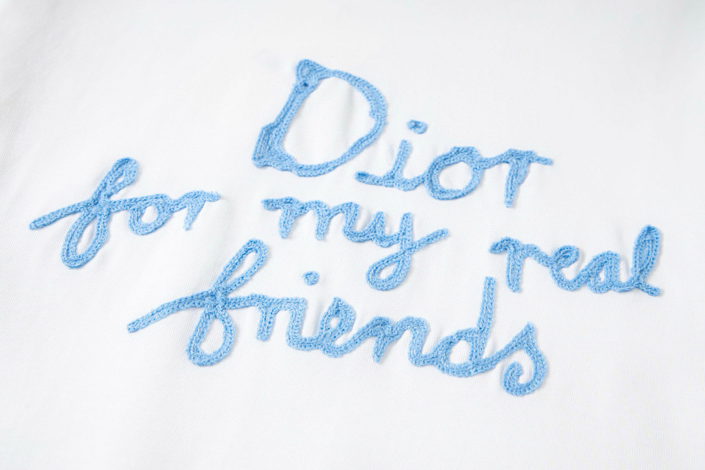 Dior Cursive Embroidered Letter Print T-Shirt – 26SS