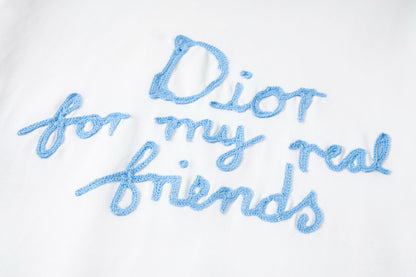 Dior Cursive Embroidered Letter Print T-Shirt – 26SS