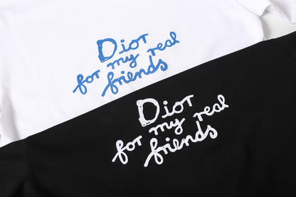 Dior Cursive Embroidered Letter Print T-Shirt – 26SS
