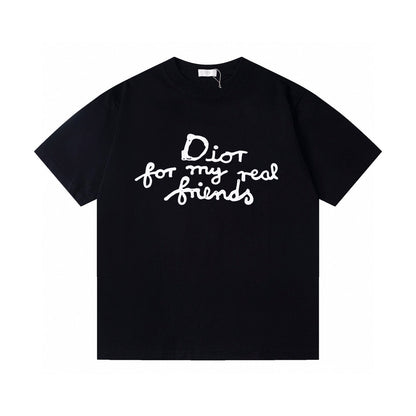 Dior Cursive Embroidered Letter Print T-Shirt – 26SS