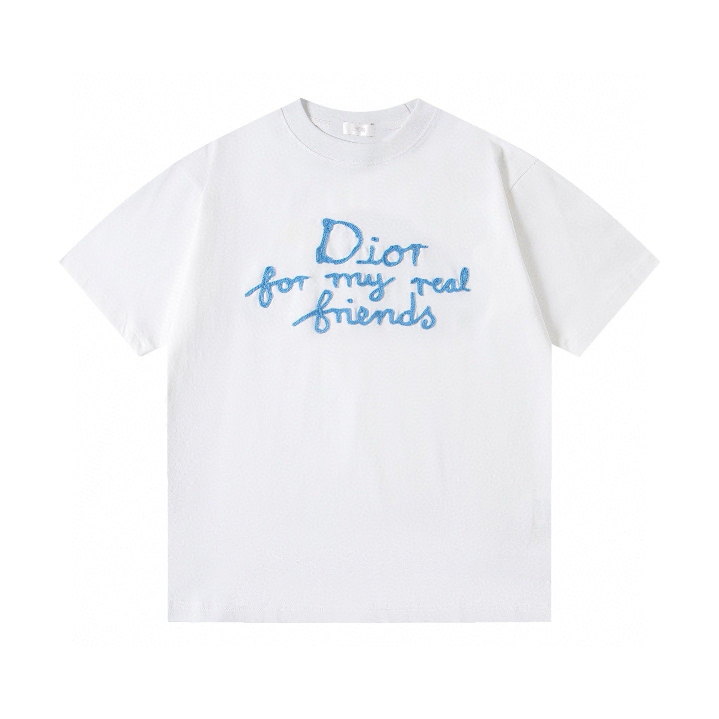 Dior Cursive Embroidered Letter Print T-Shirt – 26SS