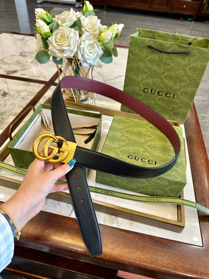 Gucci Leather Belt with Original Brass Buckle