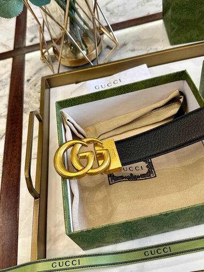 Gucci Leather Belt with Original Brass Buckle