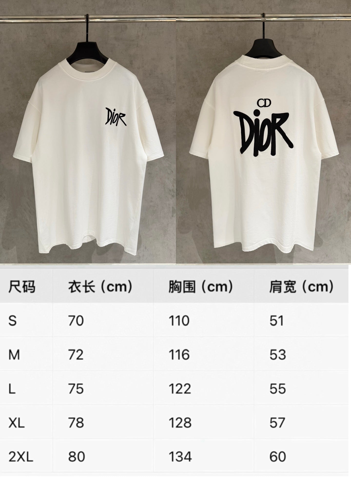 Dior Patch Embroidery Heavyweight T-Shirt