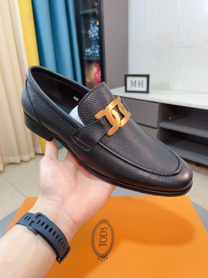 Tod's Embossed Leather Casual Loafers