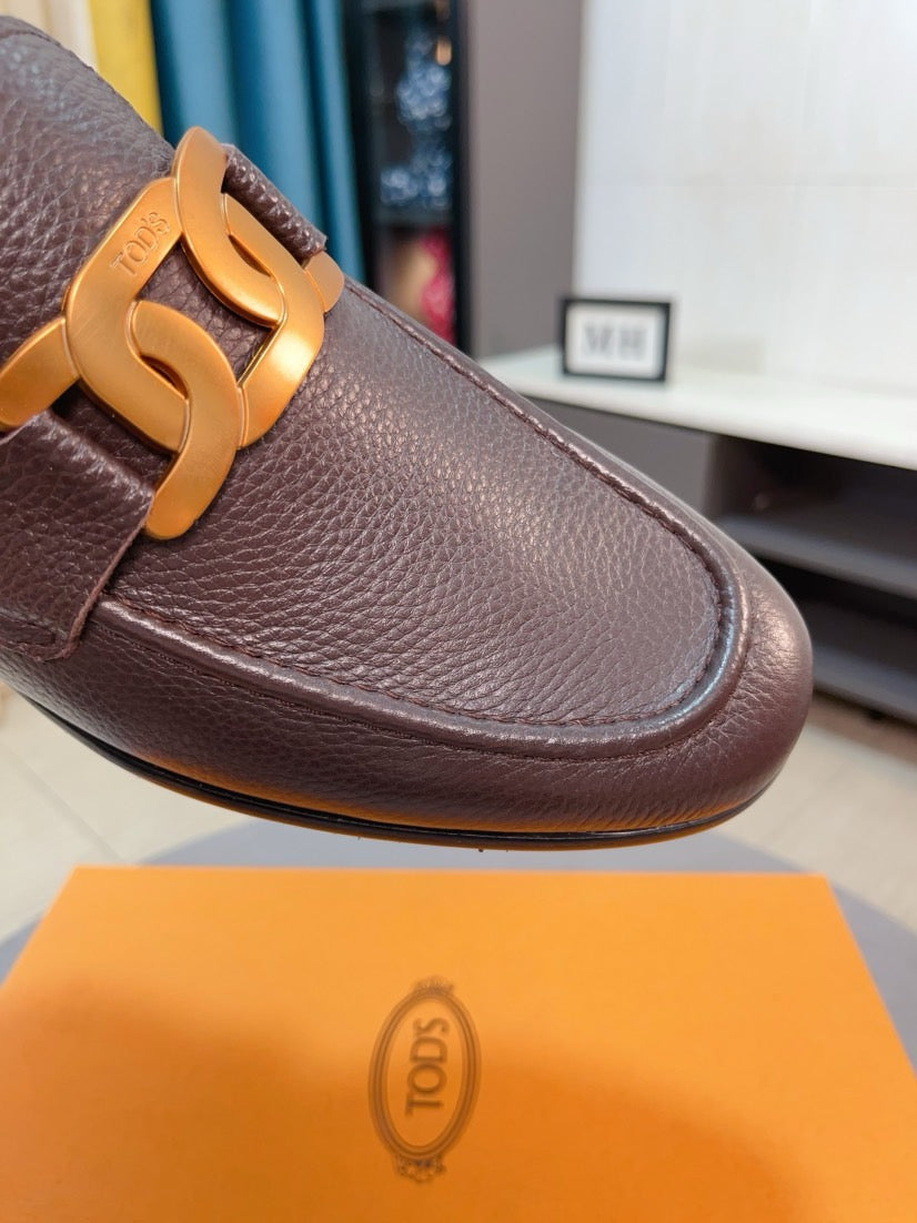 Tod's Embossed Leather Casual Loafers
