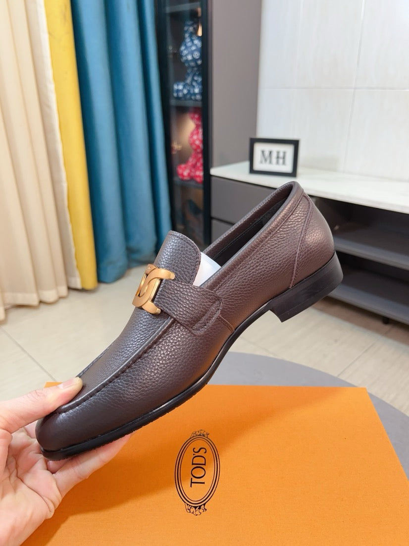 Tod's Embossed Leather Casual Loafers