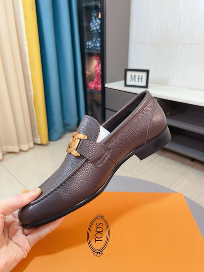 Tod's Embossed Leather Casual Loafers