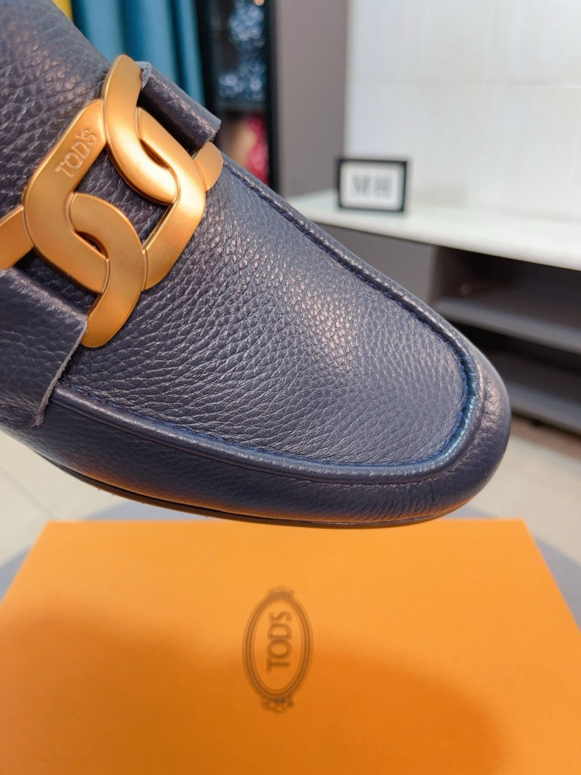 Tod's Embossed Leather Casual Loafers