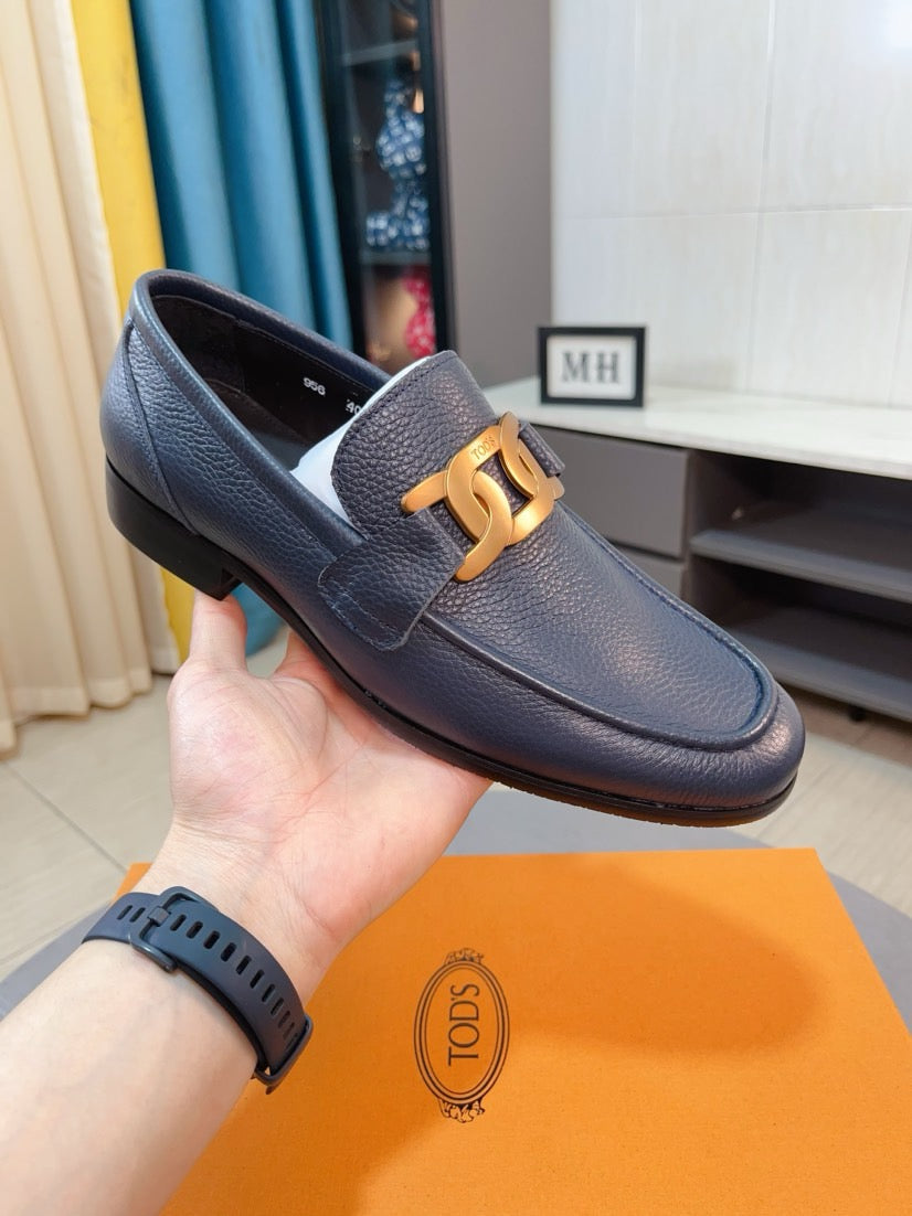 Tod's Embossed Leather Casual Loafers