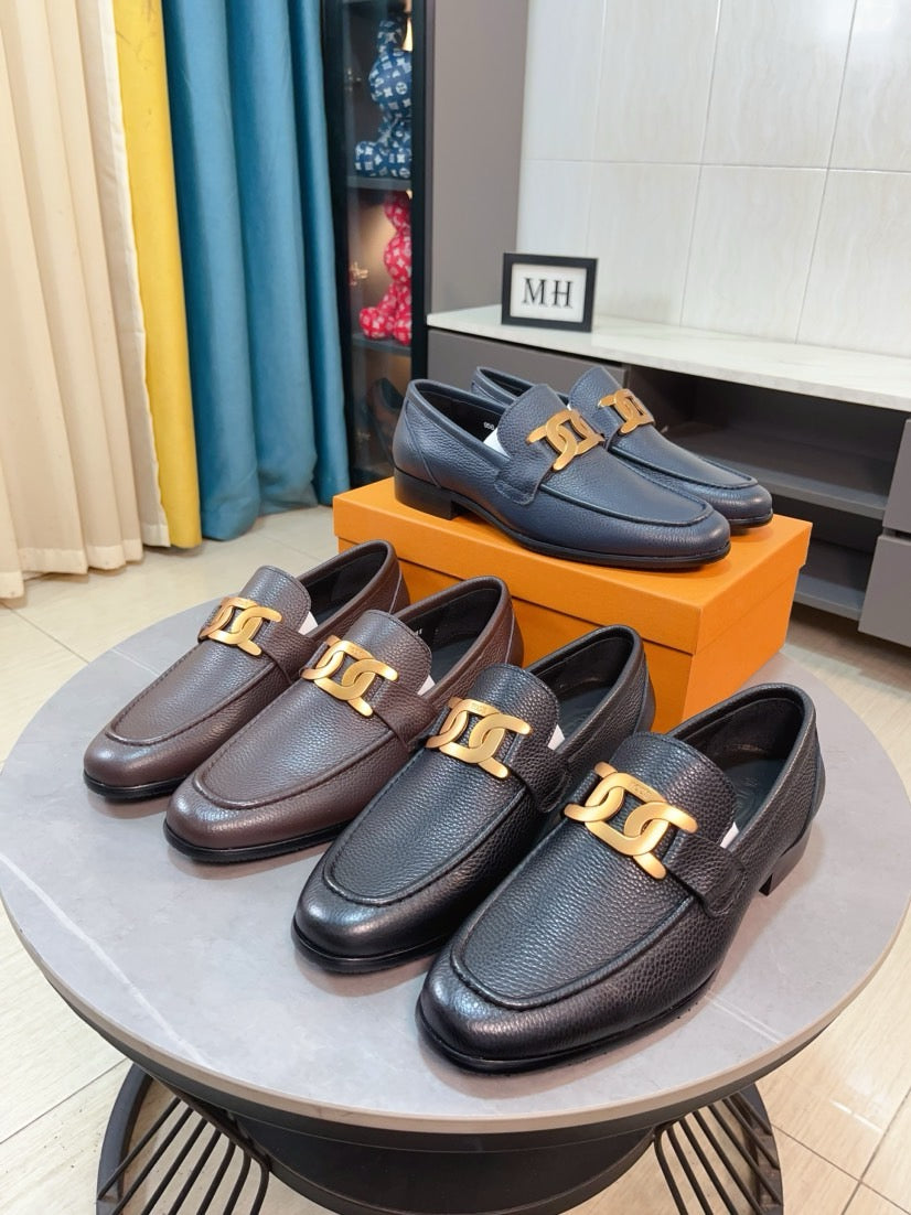 Tod's Embossed Leather Casual Loafers