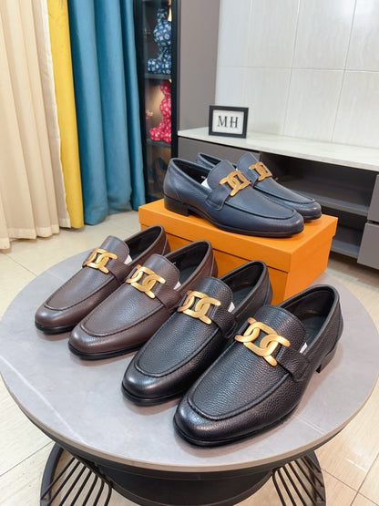 Tod's Embossed Leather Casual Loafers