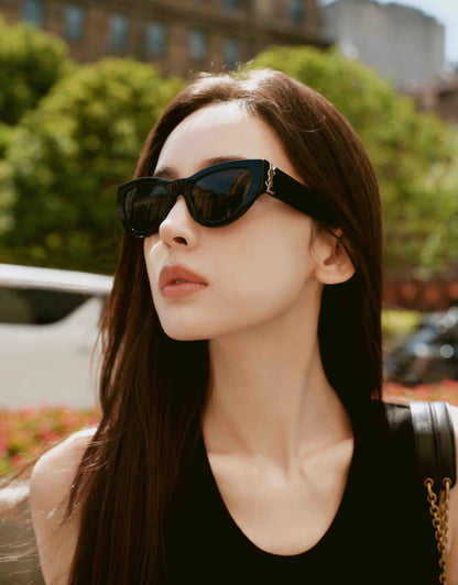 Saint Laurent YSL Gold Logo Acetate Sunglasses