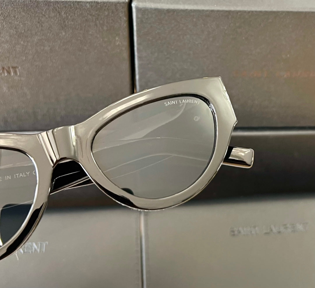 Saint Laurent YSL Gold Logo Acetate Sunglasses