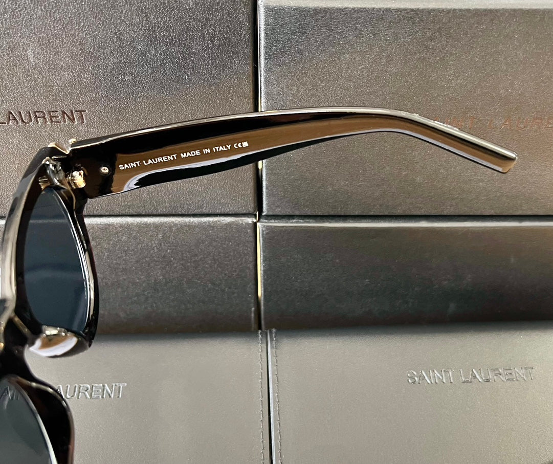 Saint Laurent YSL Gold Logo Acetate Sunglasses