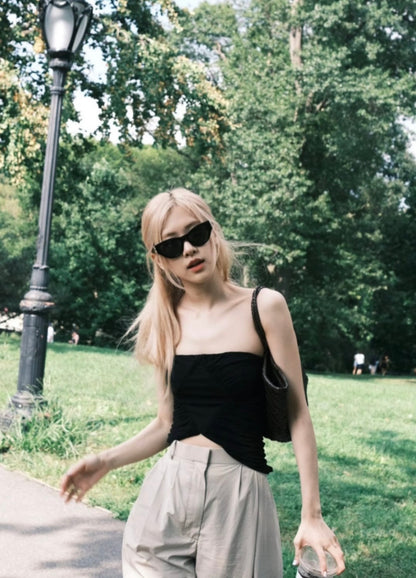 Saint Laurent YSL Gold Logo Acetate Sunglasses