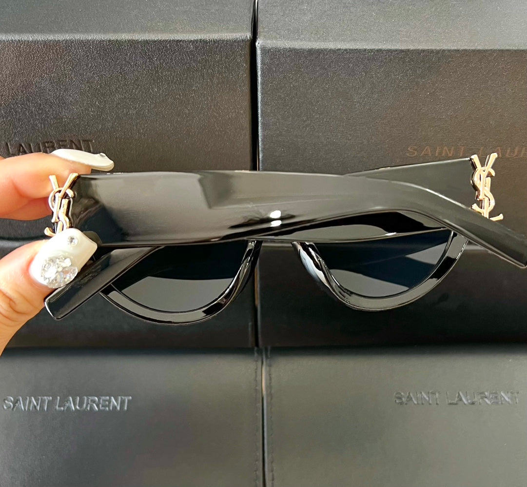 Saint Laurent YSL Gold Logo Acetate Sunglasses