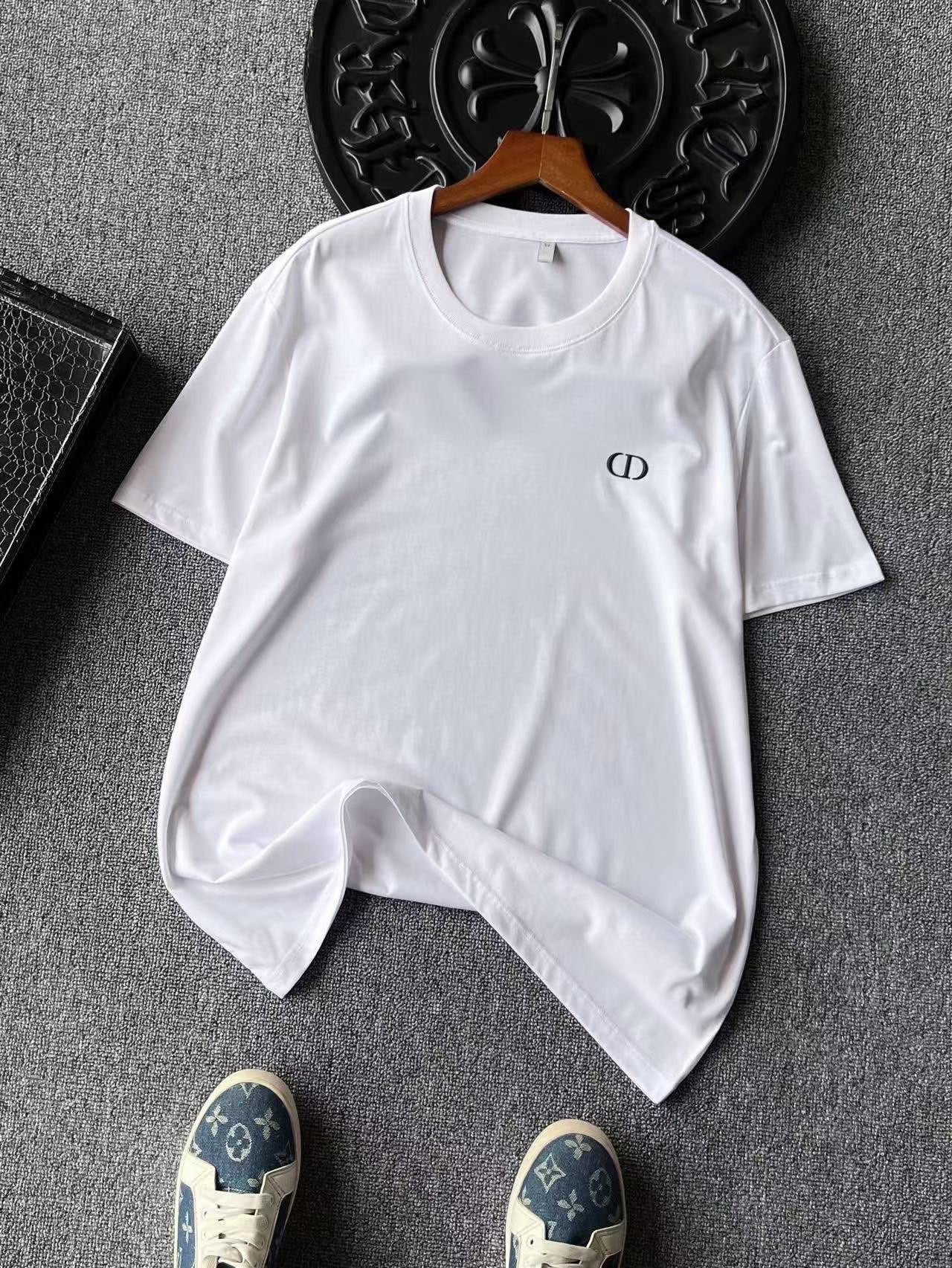 Dior CD Logo Silk T-Shirt – New Collection
