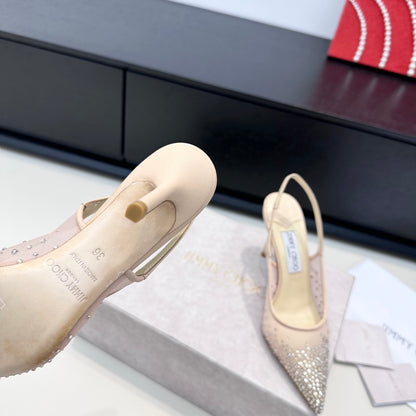 Jimmy Choo Mesh Rhinestone Slingback Heels – Spring/Summer Collection
