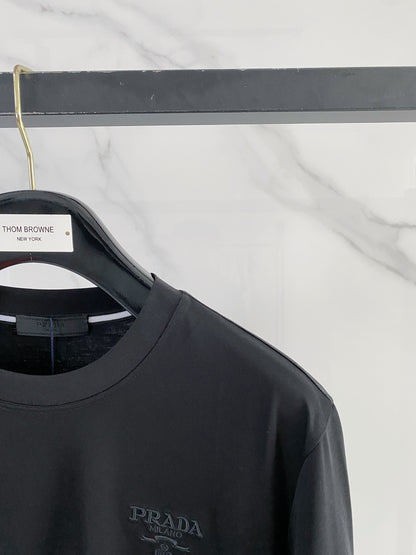 Prada Logo Mercerized Cotton T-Shirt – 2026SS