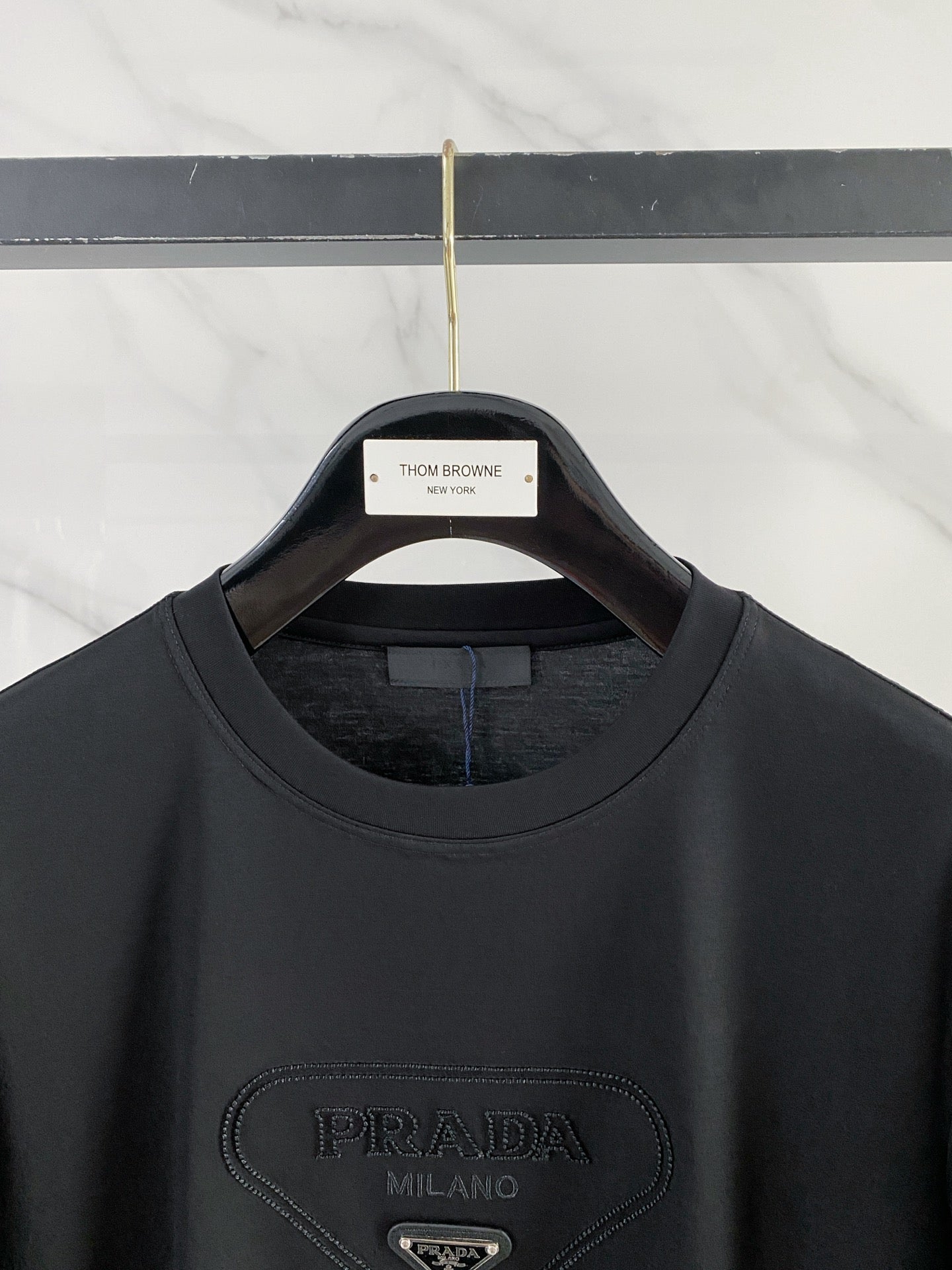 Prada Logo Mercerized Cotton T-Shirt – 2026SS