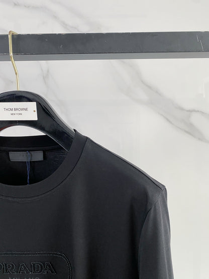 Prada Logo Mercerized Cotton T-Shirt – 2026SS