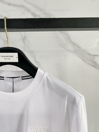 Prada Logo Mercerized Cotton T-Shirt – 2026SS