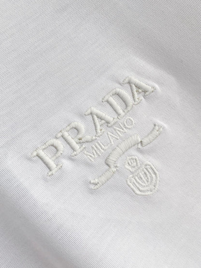 Prada Logo Mercerized Cotton T-Shirt – 2026SS
