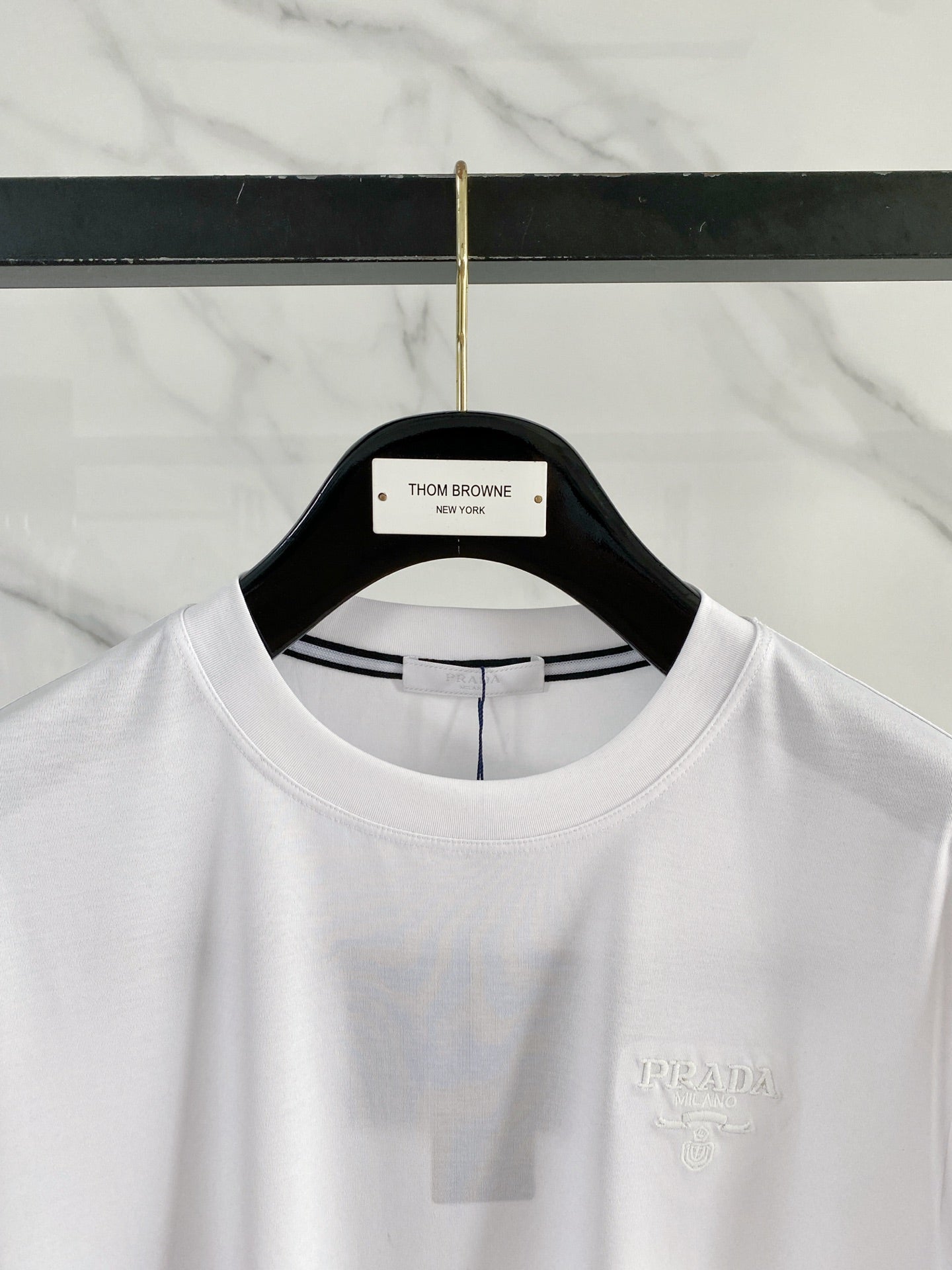 Prada Logo Mercerized Cotton T-Shirt – 2026SS