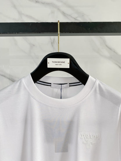 Prada Logo Mercerized Cotton T-Shirt – 2026SS