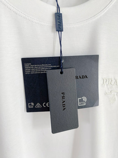 Prada Logo Mercerized Cotton T-Shirt – 2026SS