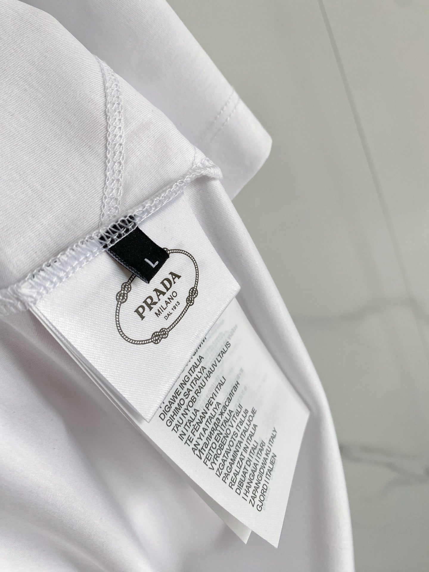 Prada Logo Mercerized Cotton T-Shirt – 2026SS