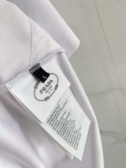Prada Logo Mercerized Cotton T-Shirt – 2026SS