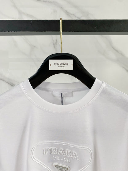 Prada Logo Mercerized Cotton T-Shirt – 2026SS