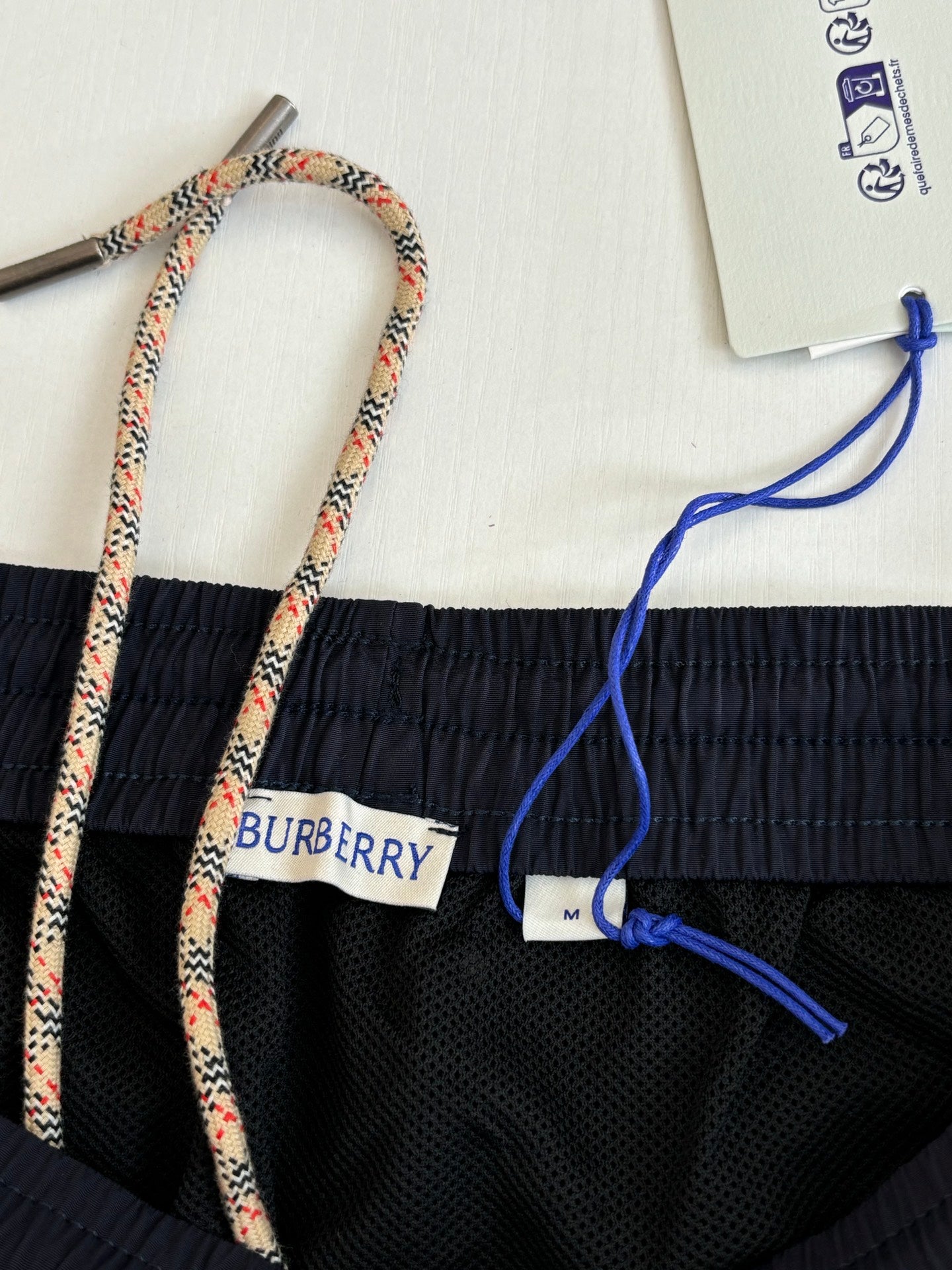 Burberry Nylon Side Check Drawstring Shorts