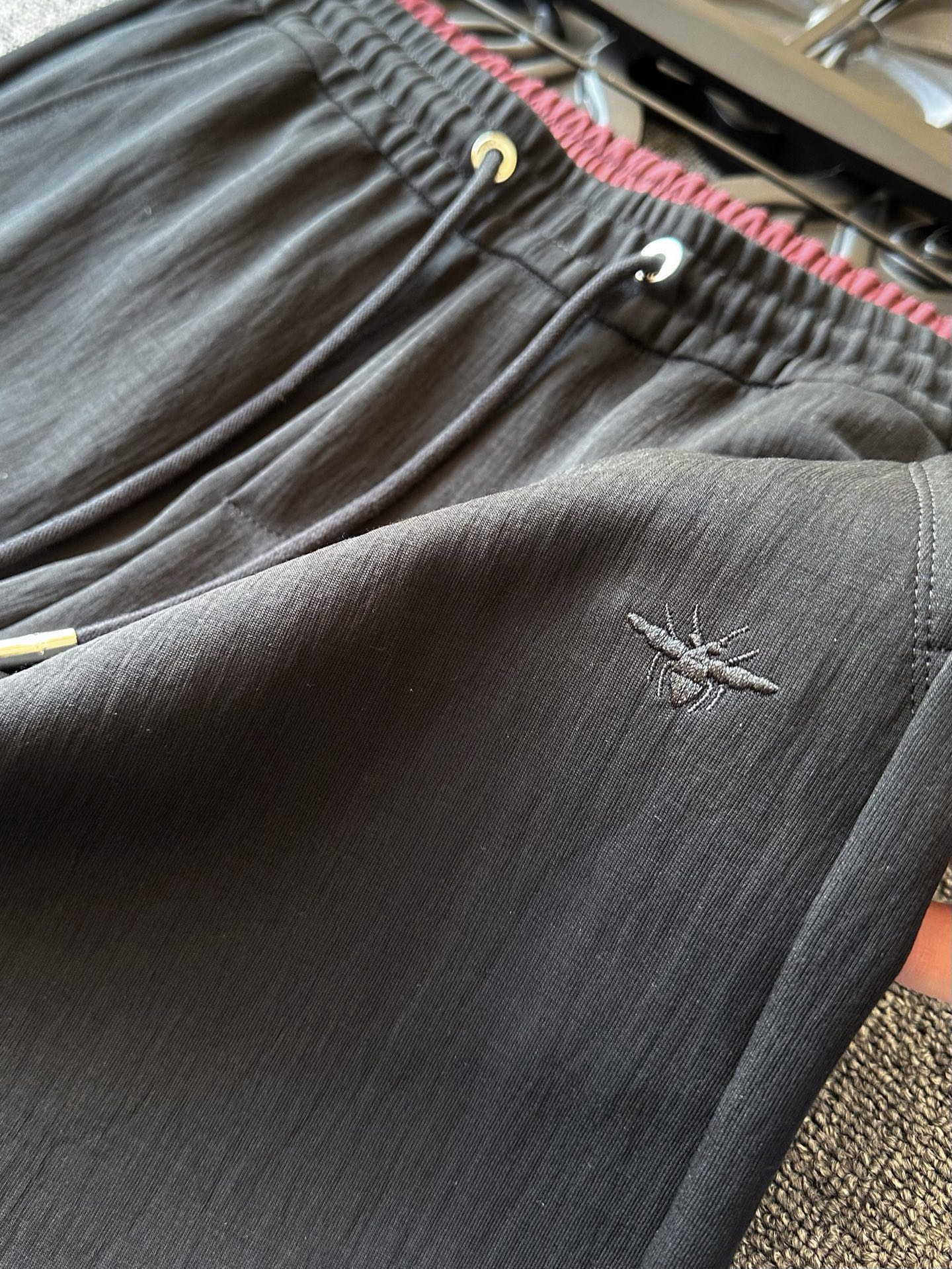 Dior Embroidered CD Lyocell Linen Curved Leg Trousers