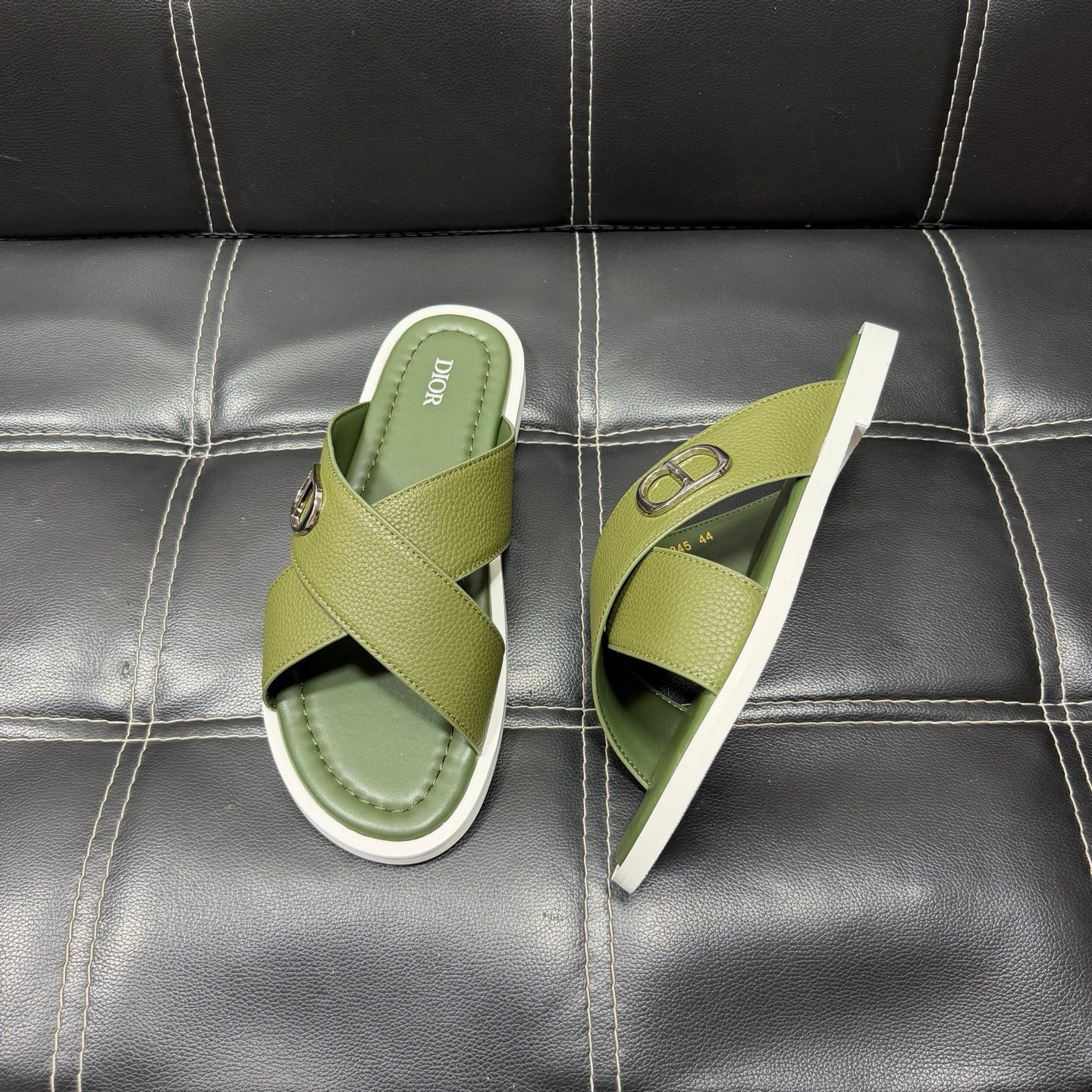 Dior Men's Pebbled Leather and Suede Slides – Spring/Summer Collection 2025