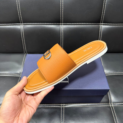 Dior Men's Pebbled Leather and Suede Slides – Spring/Summer Collection 2025
